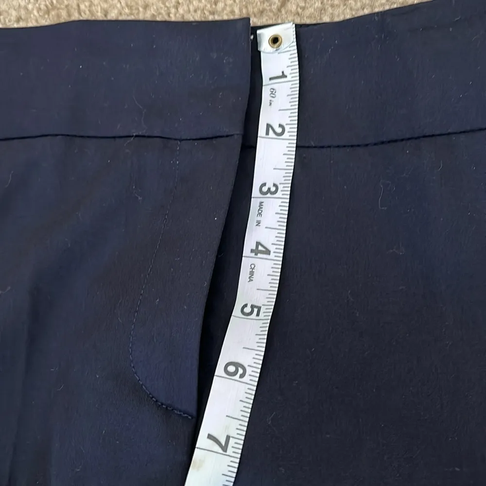 Bonpoint womens Italian navy straight leg high rise dress slack pants size IT 36 Blue - Image 6