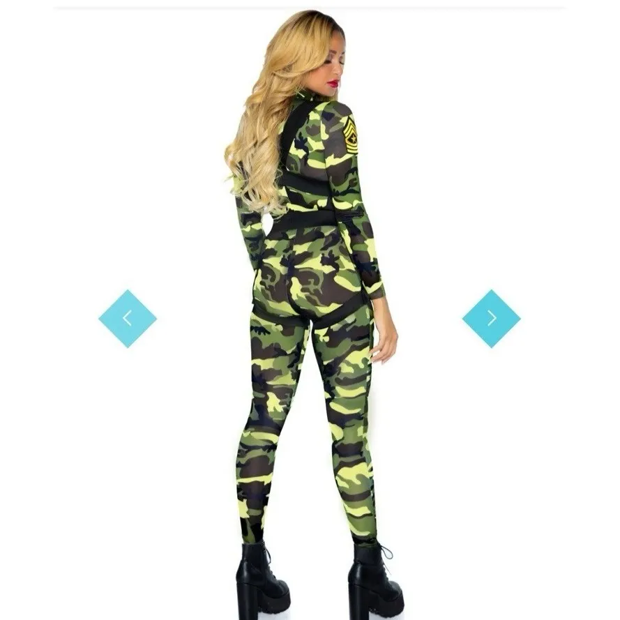 Leg Avenue Pretty Paratrooper Army Camo Halloween‎ Costume Sexy Medium Cosplay - Image 2