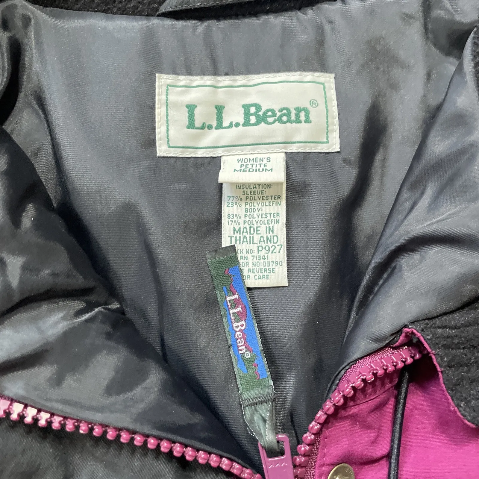 Vintage L.L.Bean Jacket Women's M Gorpcore 1990s Full Zip Hooded Purple Outdoor Size M - Image 5