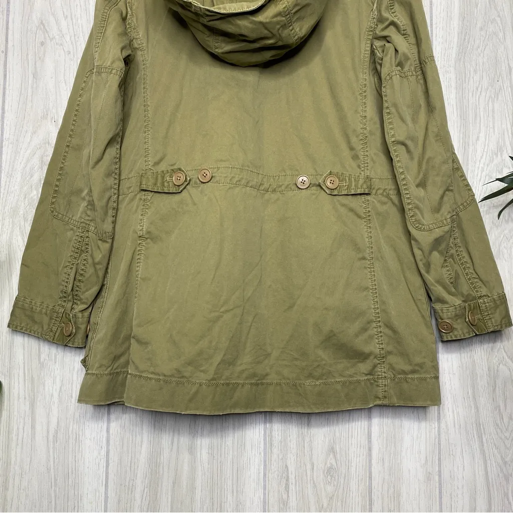 J. Crew Boyfriend Fatigue Military Parka Jacket size S Small 19985 - Image 7