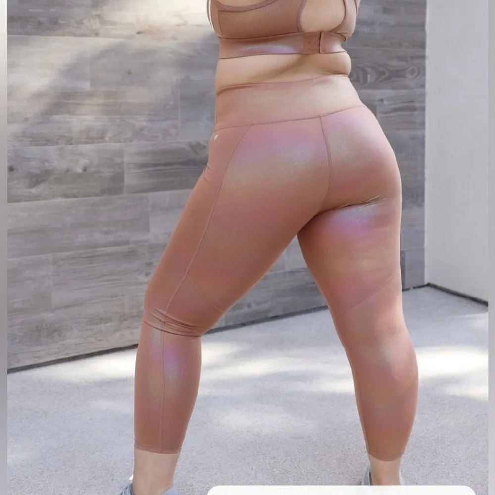 Fabletics PureLuxe High Waist Brown Iridescent 7/8 Legging Iridescent Mocha XXL - Image 2