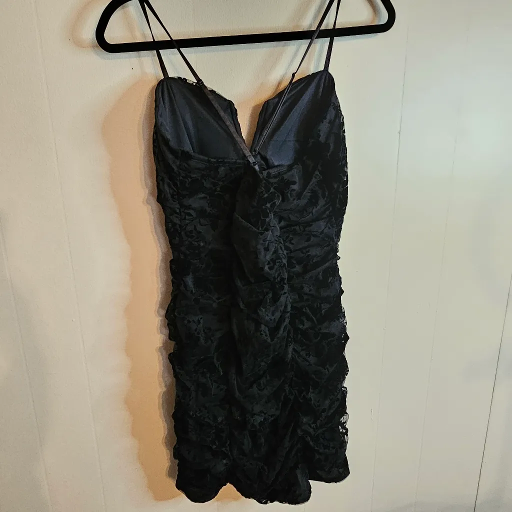 Speechless Sweetheart Neck Black Lace Ruched Bodycon - Image 3