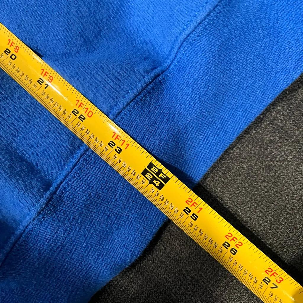 Vintage 1998 Corpus Christi Icerays Hockey Blue Crew Neck Sweater Size Small - Image 7