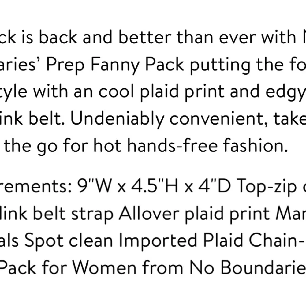 No Boundaries NWT  Womens Punk Prep Chain Fanny Pack - Image 6
