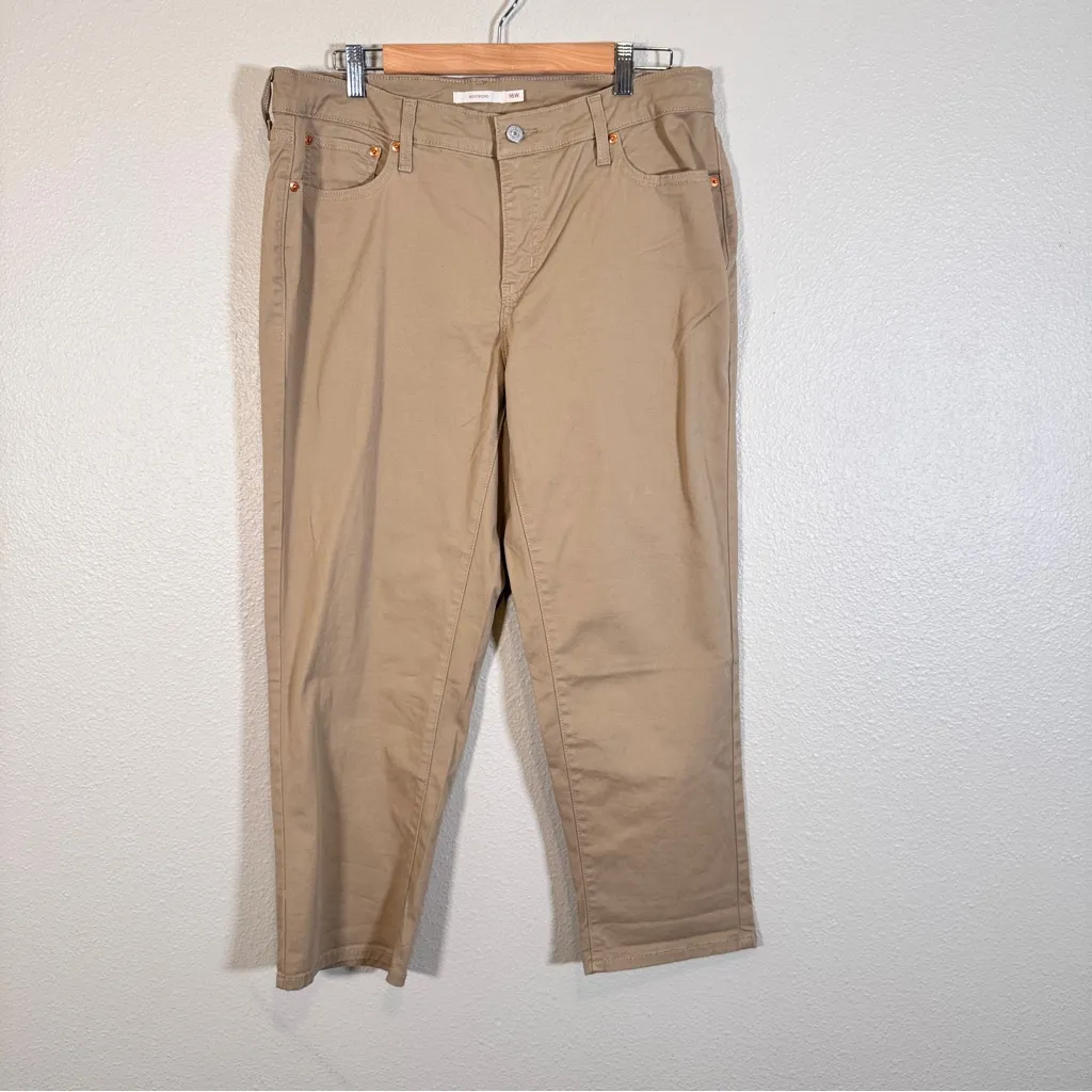 Levi’s Tan Boyfriend High Rise Baggy Jeans Womens 16W Casual Fall Classic Denim - Image 14