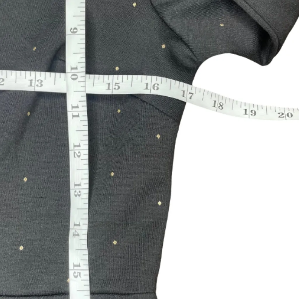 Gap Women's Black Tan Dots Long-Sleeve Jersey-Knit Swing Dress Size 10 - Image 5