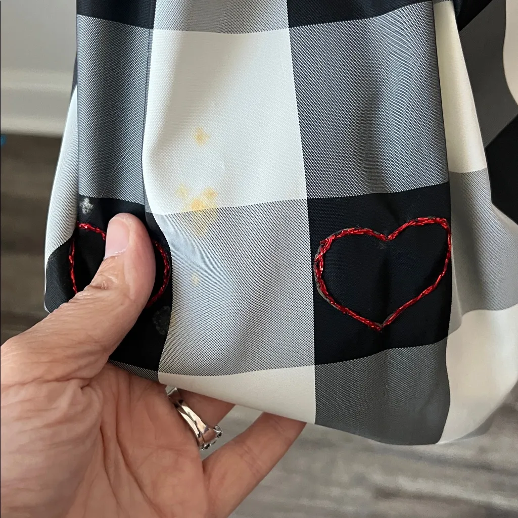 Vtg Misty Lane USA Union Made Size 10 Black plaid Velvet Dress Holiday Sz 9/10 - Image 8