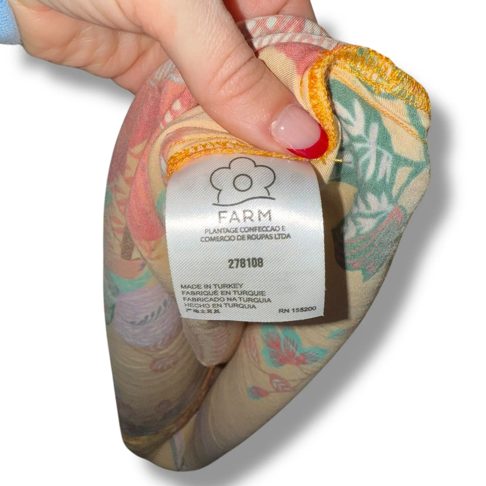 Farm Rio One Shoulder Maxi Dress Yellow Floral Bird Print Cutout Side Slit - Image 11