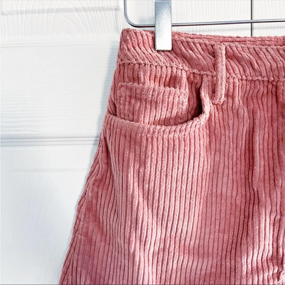 GRLFRND Pink Zamira Cotton-blend Corduroy Mini Skirt - Image 6