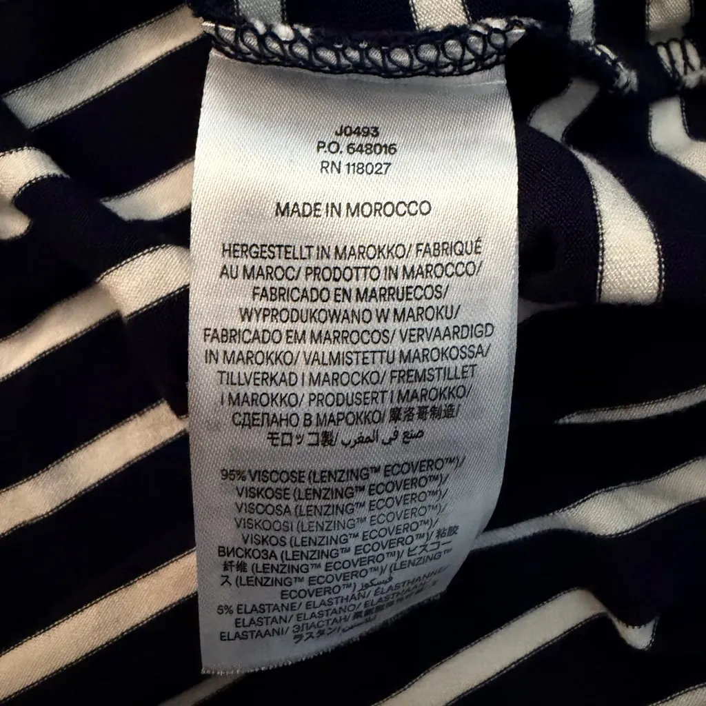 Boden Abigail Long Sleeve Crew Neck Jersey Dress – Navy & White Stripe - Image 6