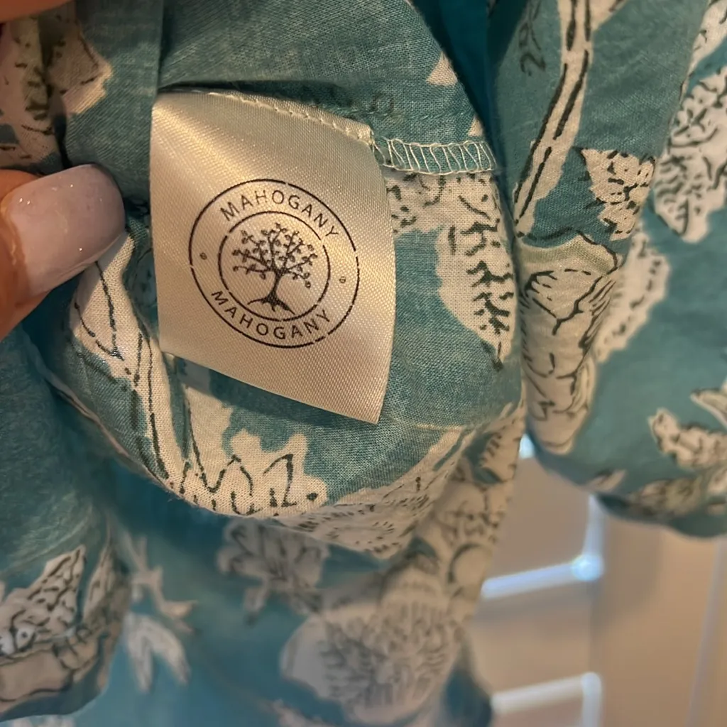 Mahagony tunic or sleepdress small Blue - Image 4