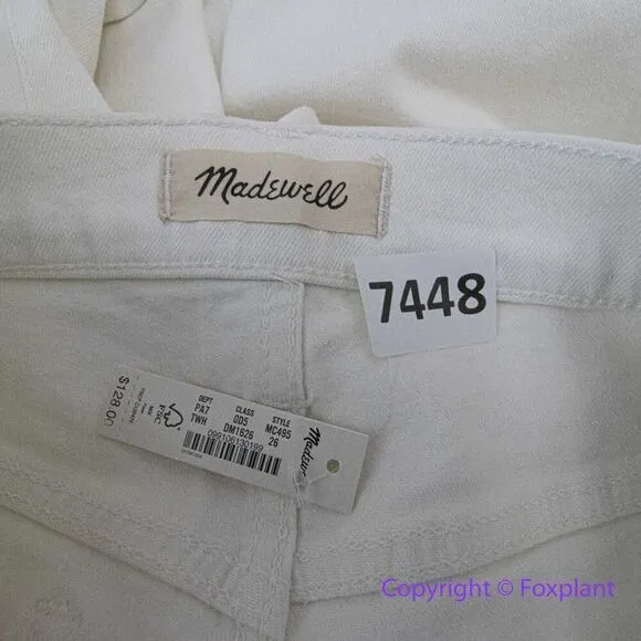 New! Madewell The Perfect Vintage Jean in Tile White,‎ size 26 - Image 13