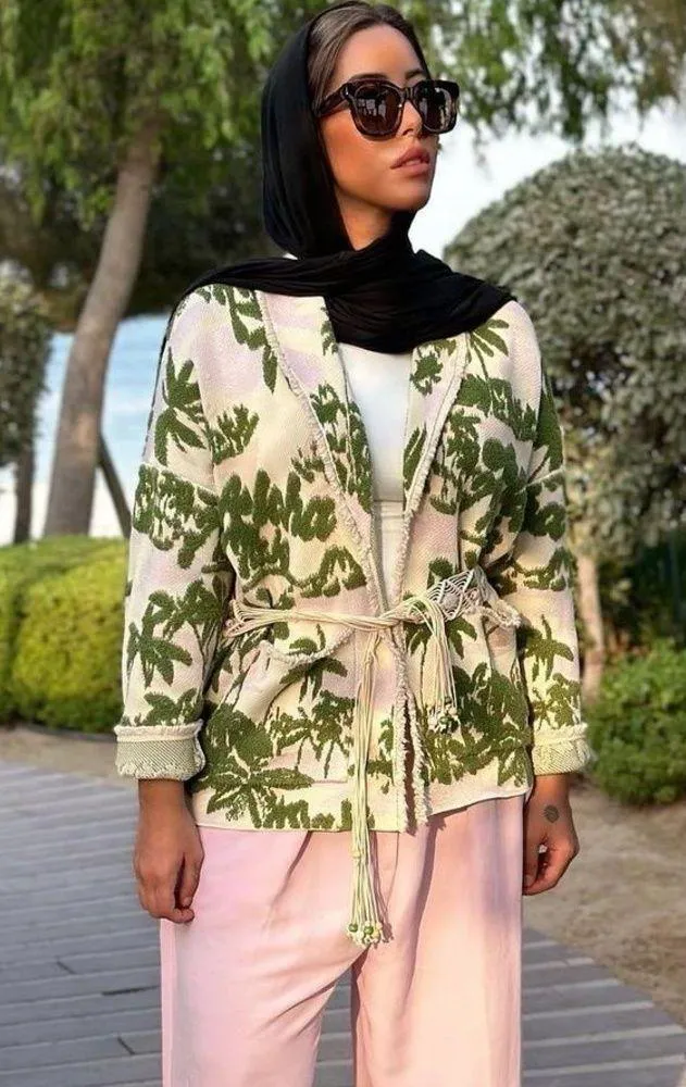 NWT Maje Aloha Cardigan with Palm Tree Motifs - Image 5