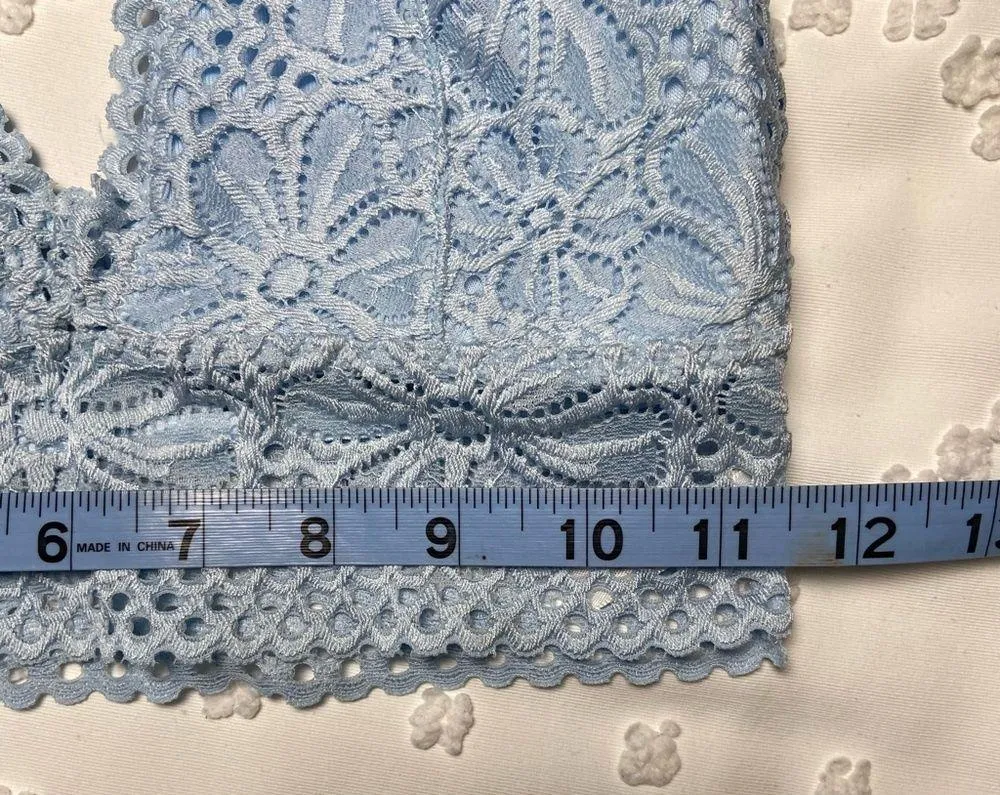 Rue 21 Light Blue Lace Halter Bralette Size S - Image 3