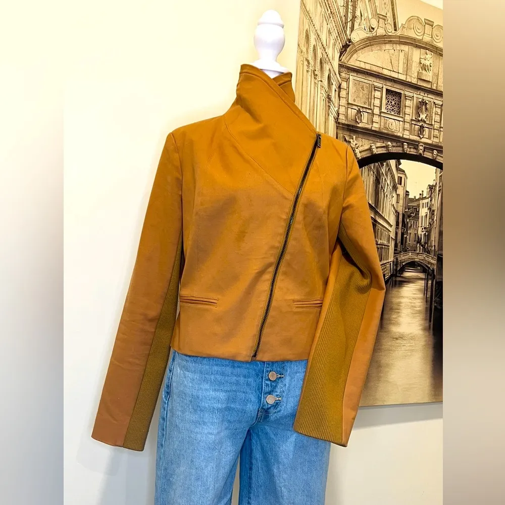 Light Chestnut Brown Moto Jacket by Giuliana Rancic - Image 3