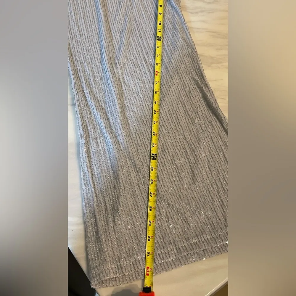 Wild Fable Silver Sequin Sheer Women’s Size XXL Pants Light Gray NWT Half Shorts - Image 7