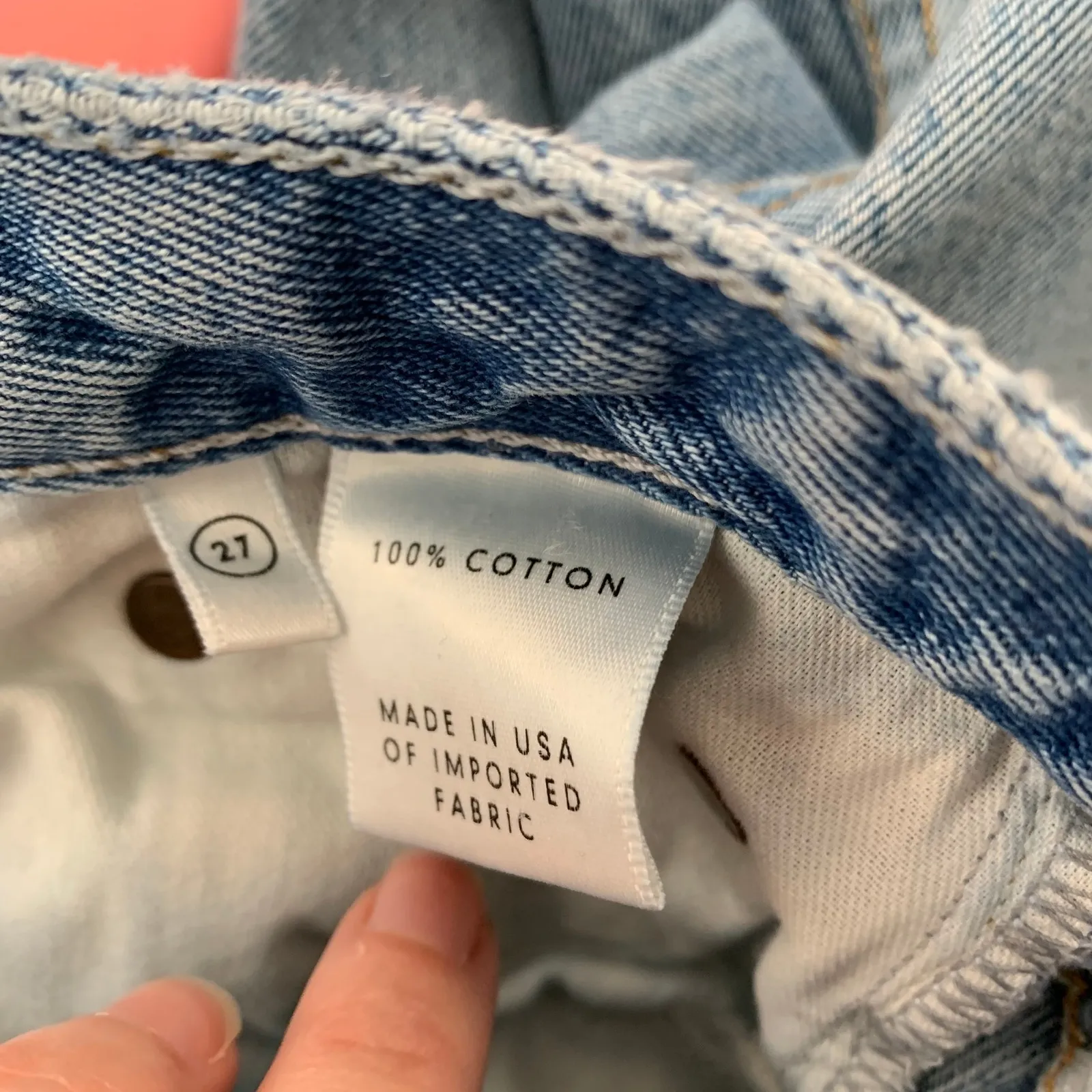 Grlfriend Jeans Denim High Rise Straight Devon Lead Me Back 100% Cotton 27 - Image 13