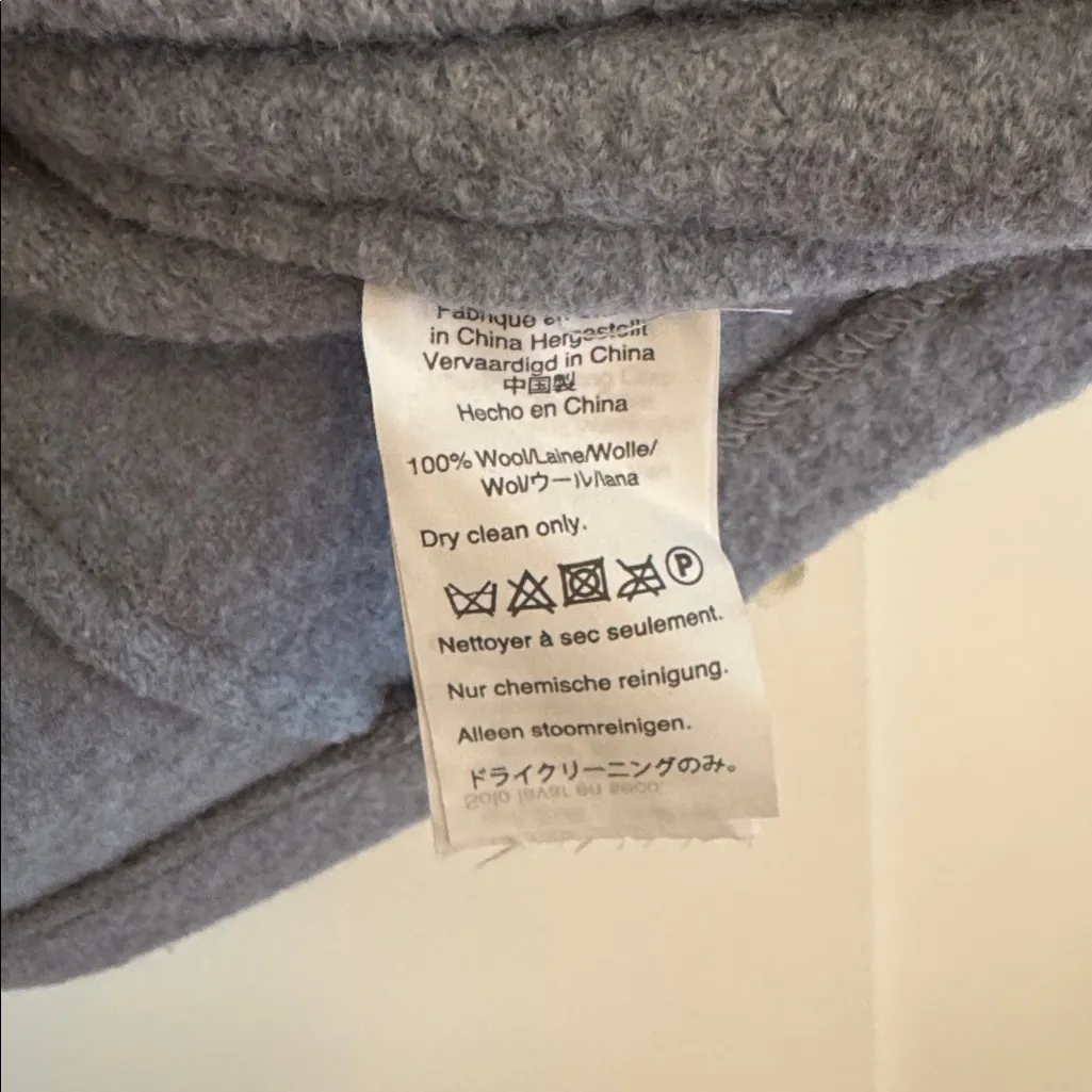 J. Crew Daphne Boiled Wool Topcoat Long Winter Jacket Light Blue Size 0 - Image 4