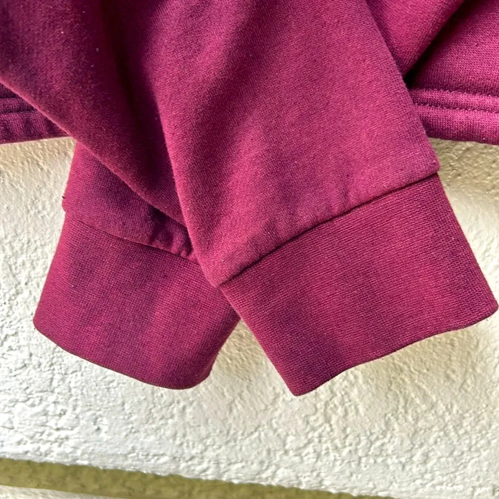 RVCA Smudged Plum Purple Ombre Cropped Mock Neck Sweatshirt - Image 5