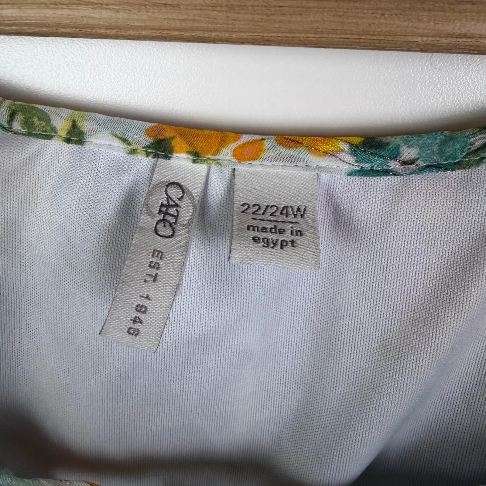 Cato Floral Ruffle Sleeve Chiffon Blouse Size 22/24W Multicolor Pastel Feminine - Image 6