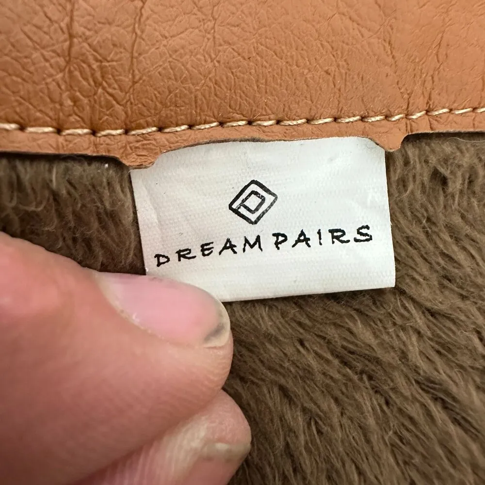 Dream Pairs Womens Brown Faux Leather Knee-High Boots Size 9.5 - Image 3