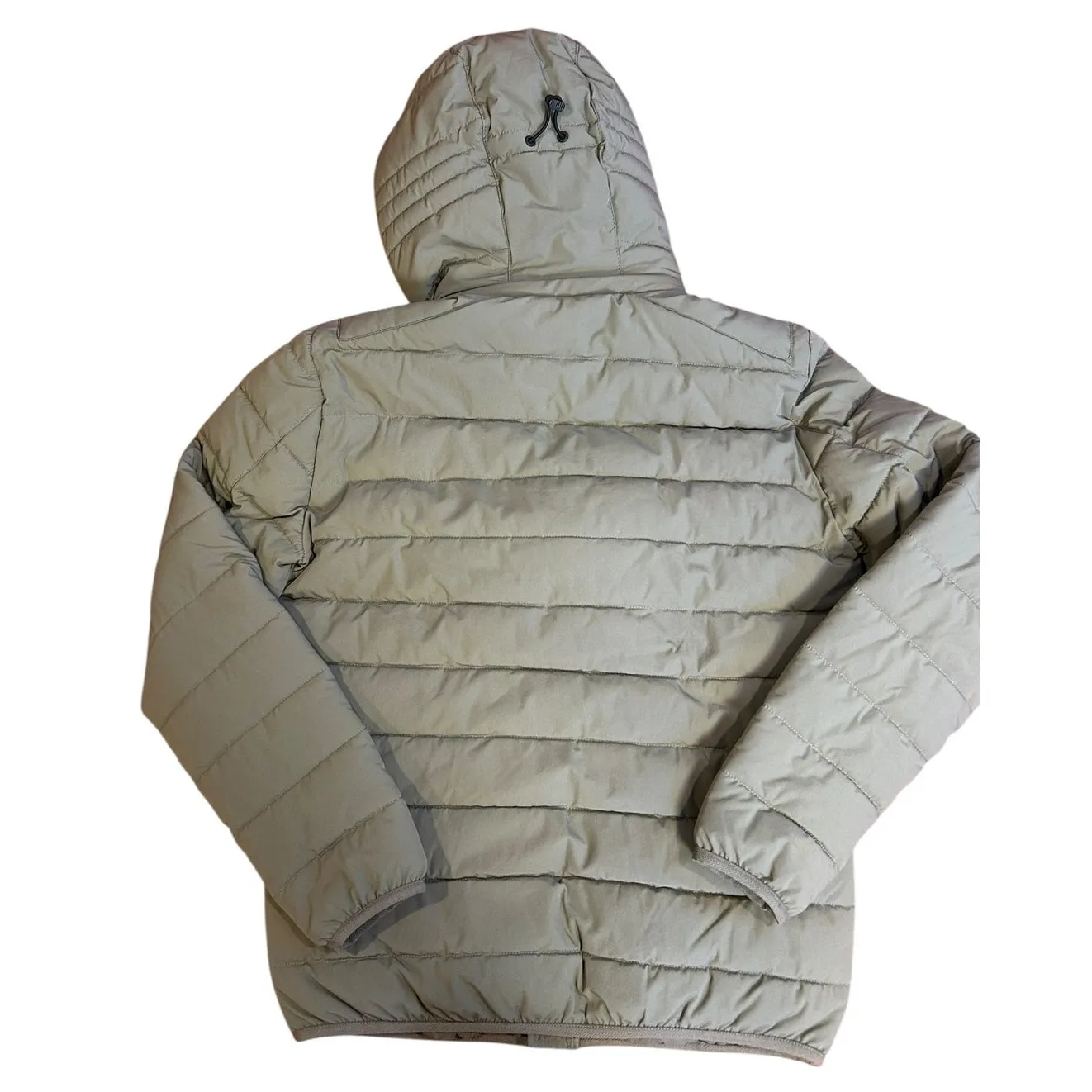 ZARA Light Brown Long Sleeve Full Zip Hooded Puffer Jacket Women's Size Small - Image 2