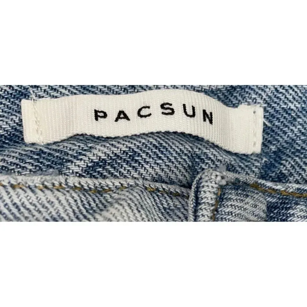 Pacsun Size 25 Jeans 90s Boyfriend Distressed High Rise Stone Wash Denim‎ Boho - Image 8