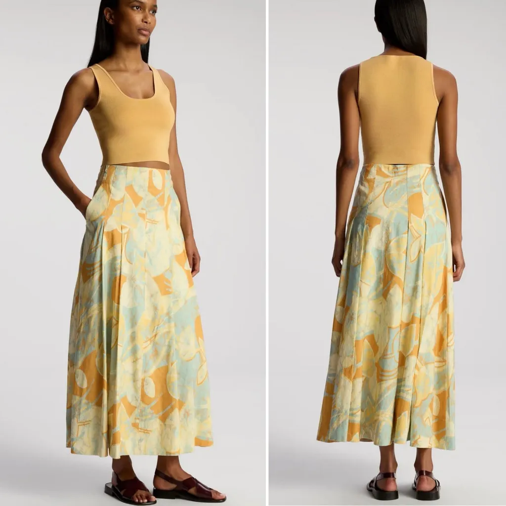 A.L.C. Cleo Compact Cropped‎ Slim Fit Scoop Neck Knit Top in Blonde Tan Size XL - Image 3