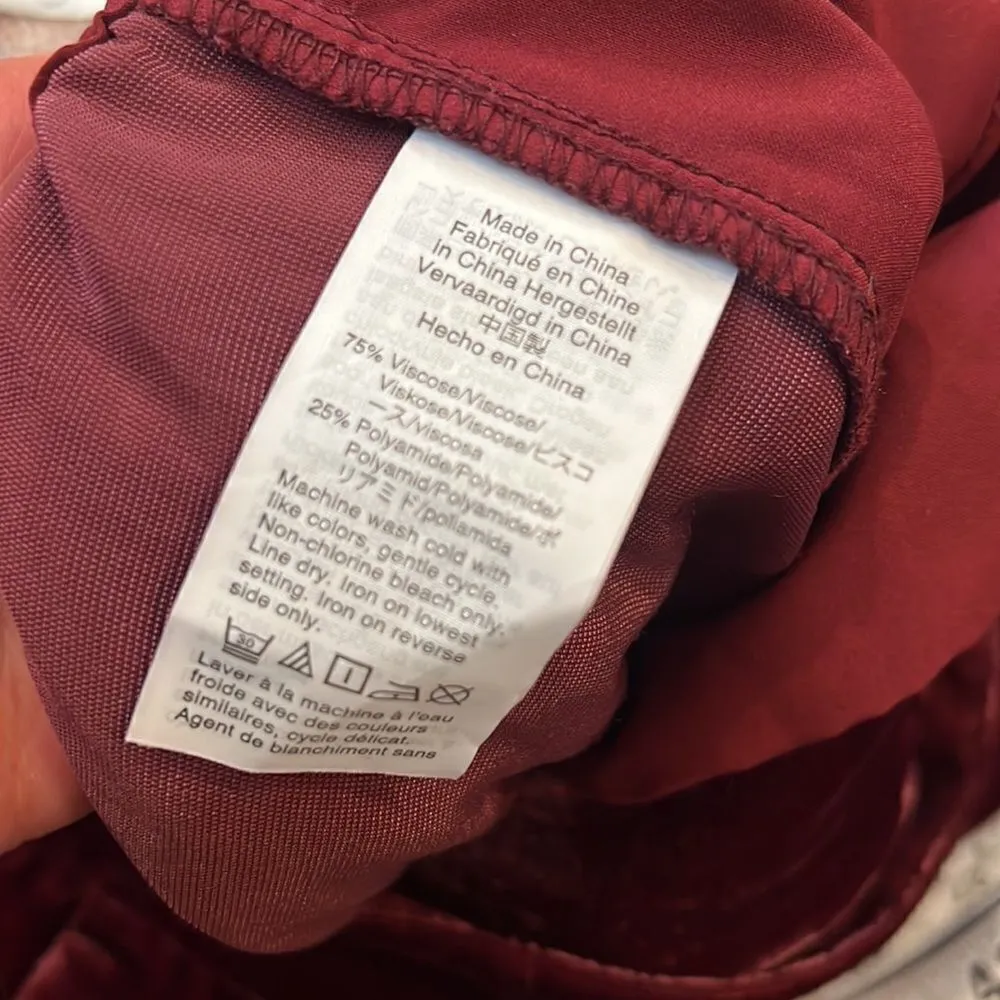 Madewell Velvet Tapered Pleat Pull-On Pants S - Image 7