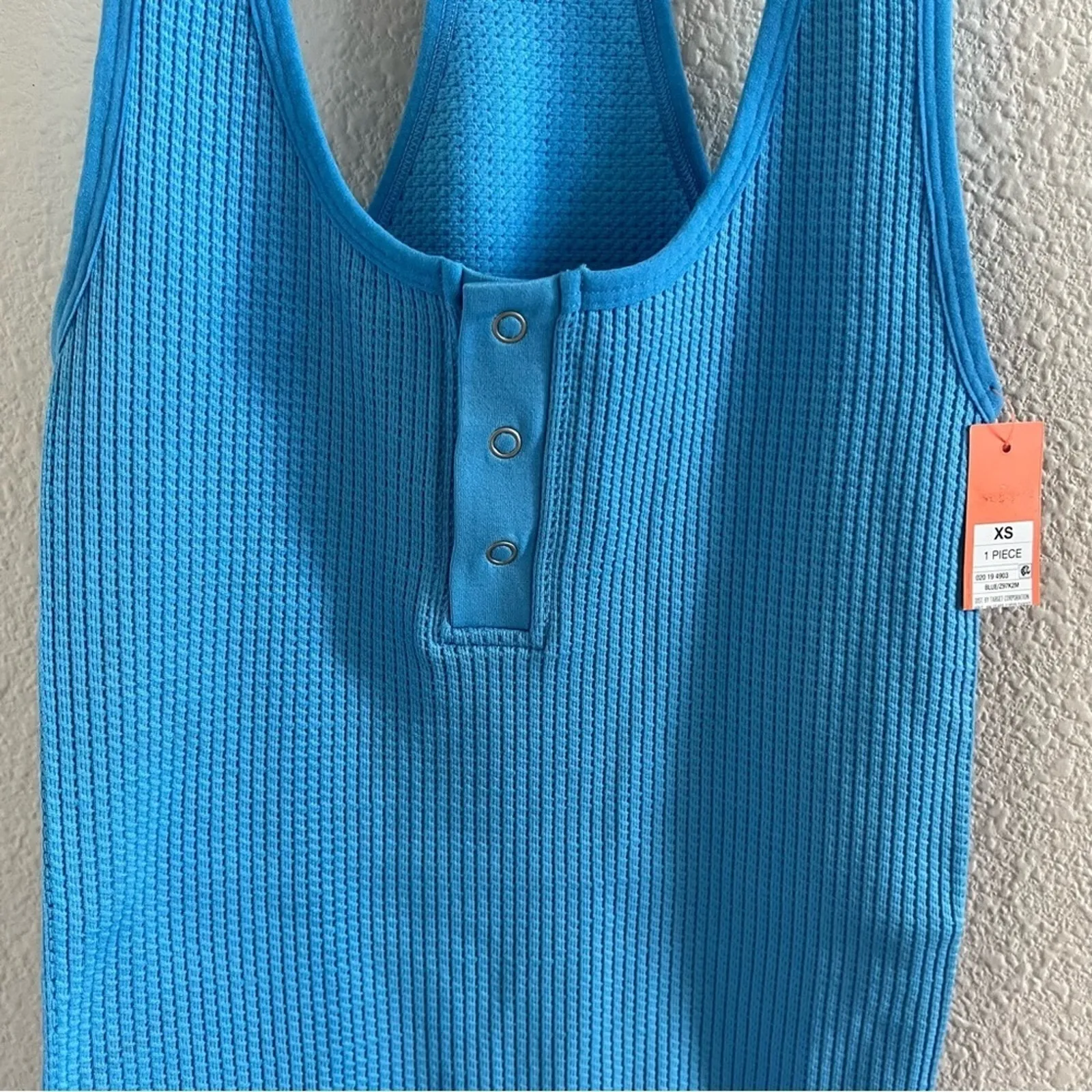 NWT Colsie Blue Unitard Blue Romper Stretchy XS - Image 4