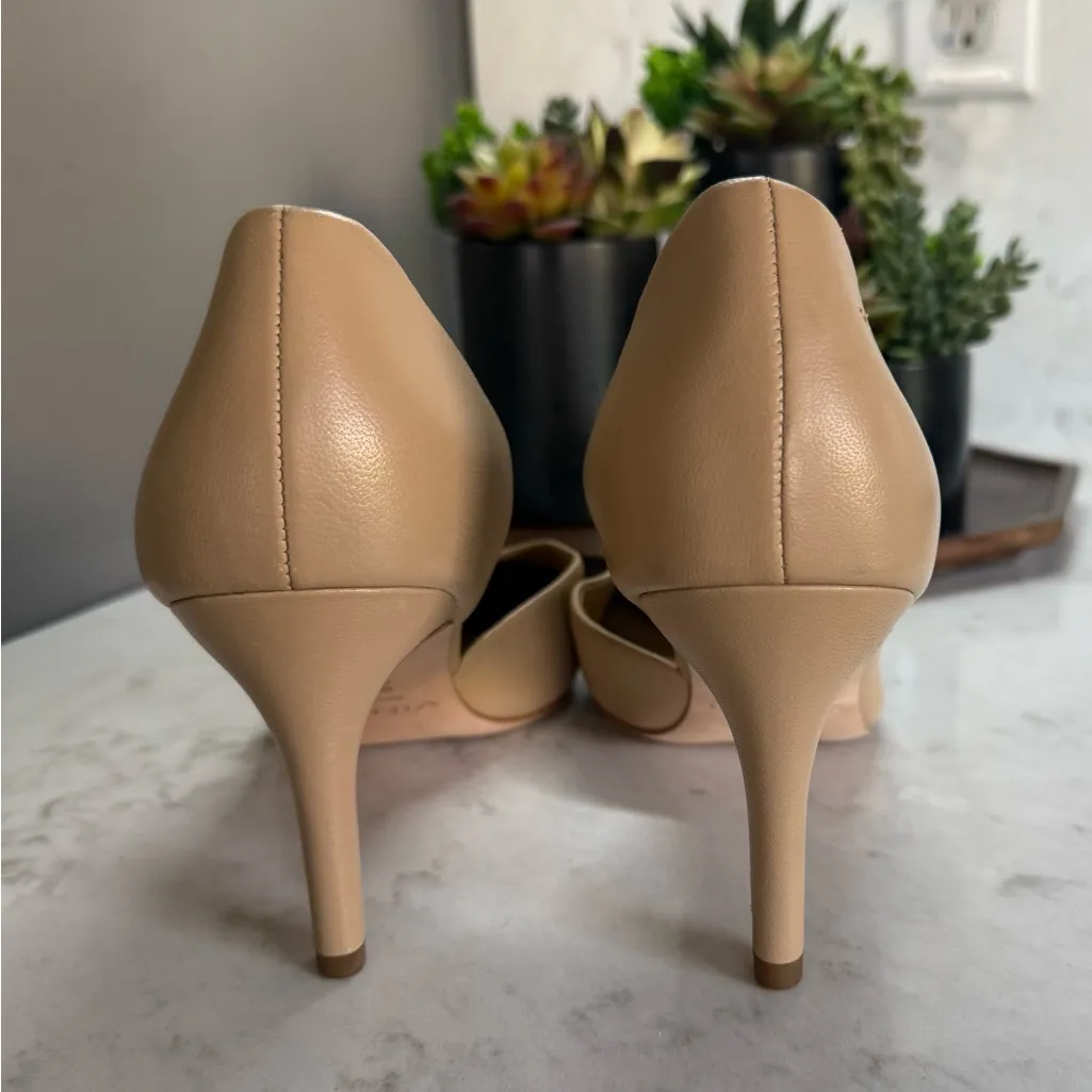 New! VINCE Tiana Point Toe Leather Pumps
Nude Cappuccino Sz 9‎ $330 - Image 6