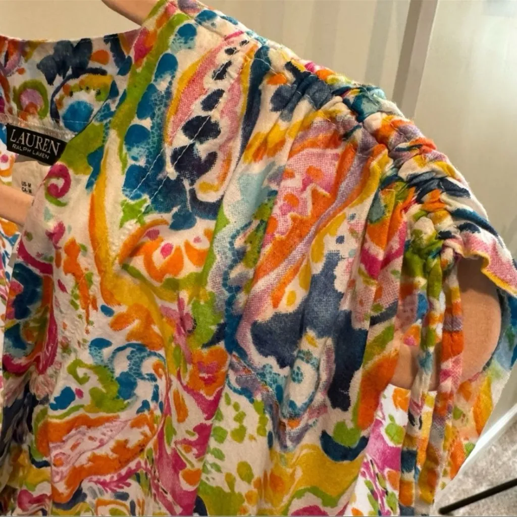 Lauren Ralph Lauren Paisley Swim Cover-Up Dress Multicolor – Size M - Image 4