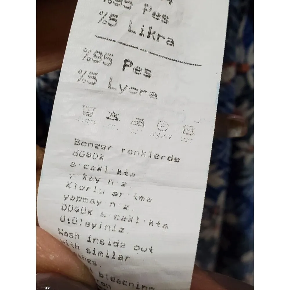 Muni Muni Women's Blue Floral Polyester Long Sleeve Knee Length Hoodie Dress XS Size 40 - Image 11