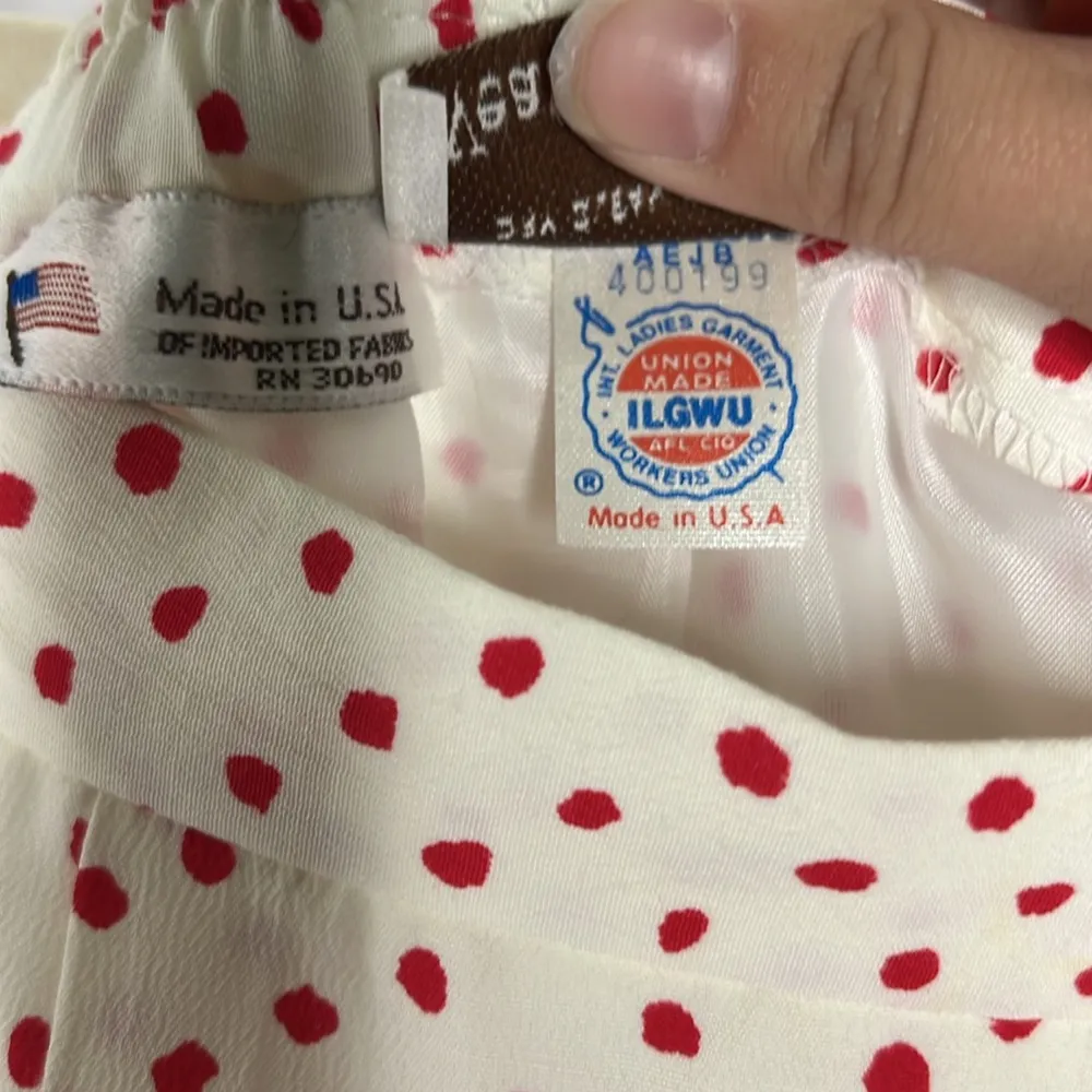 Vintage Weathervane Midi Skirt Made in USA Union ILGWU Label 8 Original Tag White - Image 4