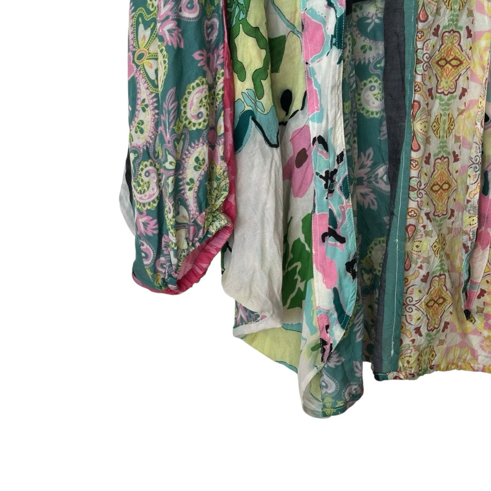 Anthropologie Kimono Multicolored Mixed Pattern one Size - Image 8