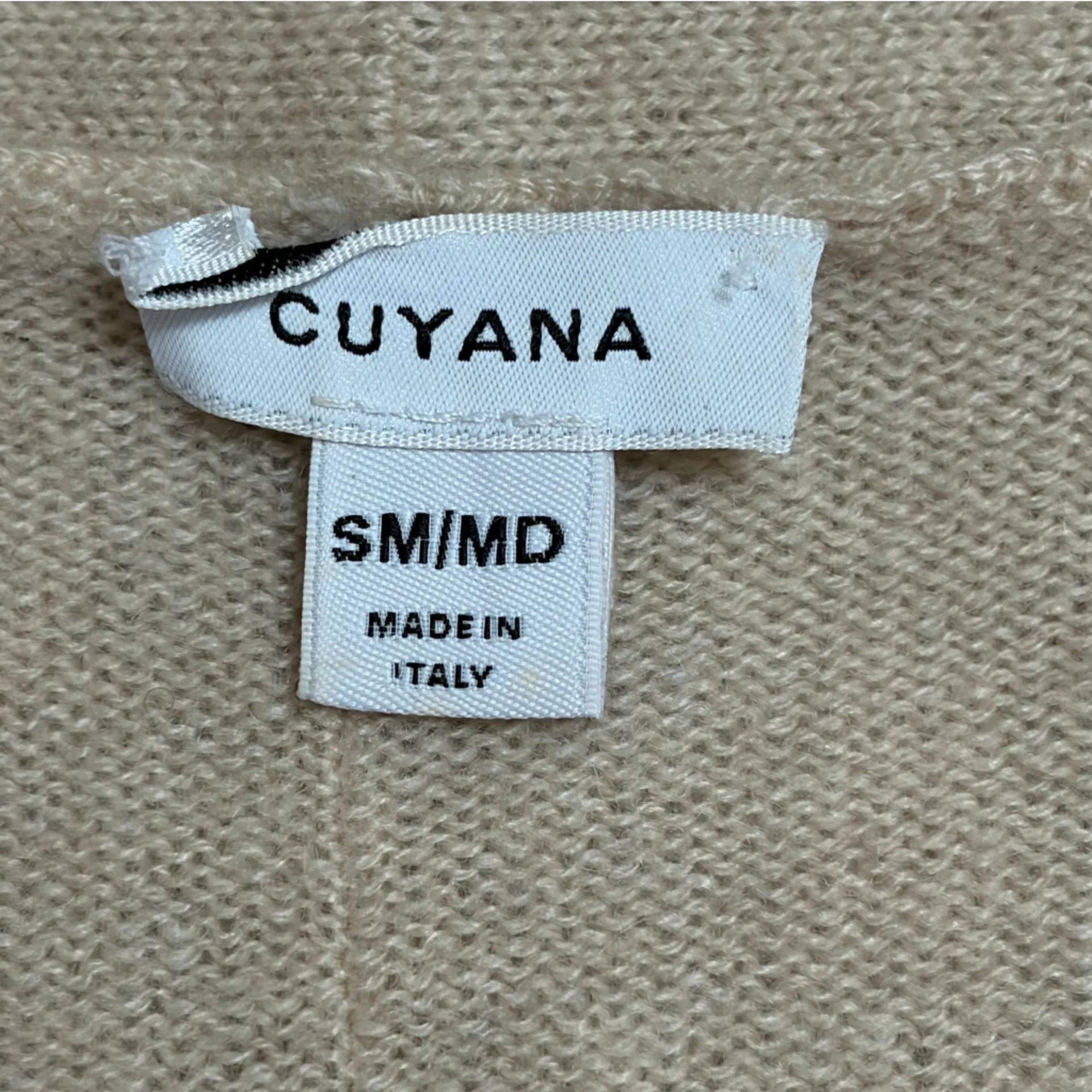 Cuyana Tan Open Front Cashmere Cardigan Size SM/MD - Image 5