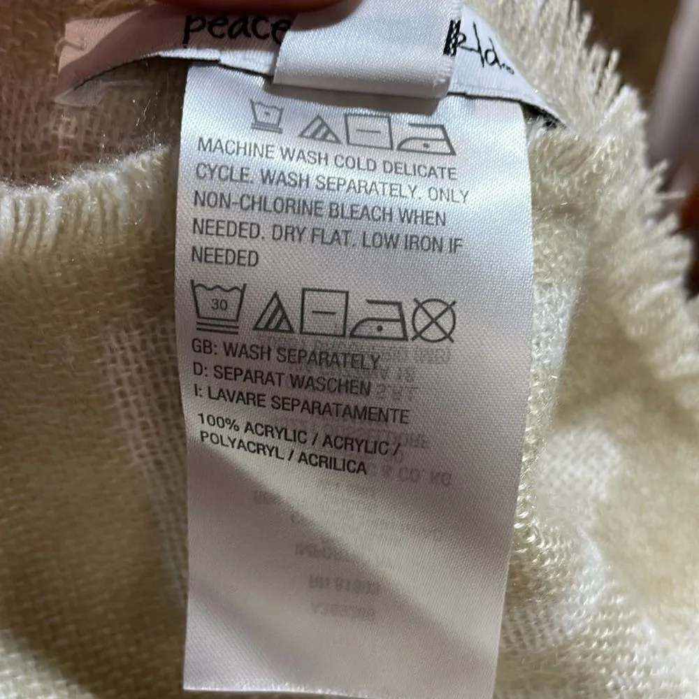 Peace Love World Love is Beautiful Oversized Scarf Shawl - Image 4