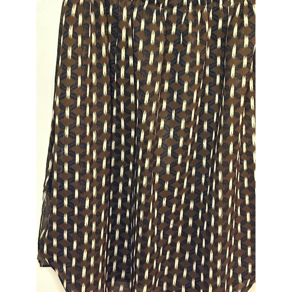 MM Couture by Miss Me Brown Geometric Diamond Print Sheer Back - Image 73