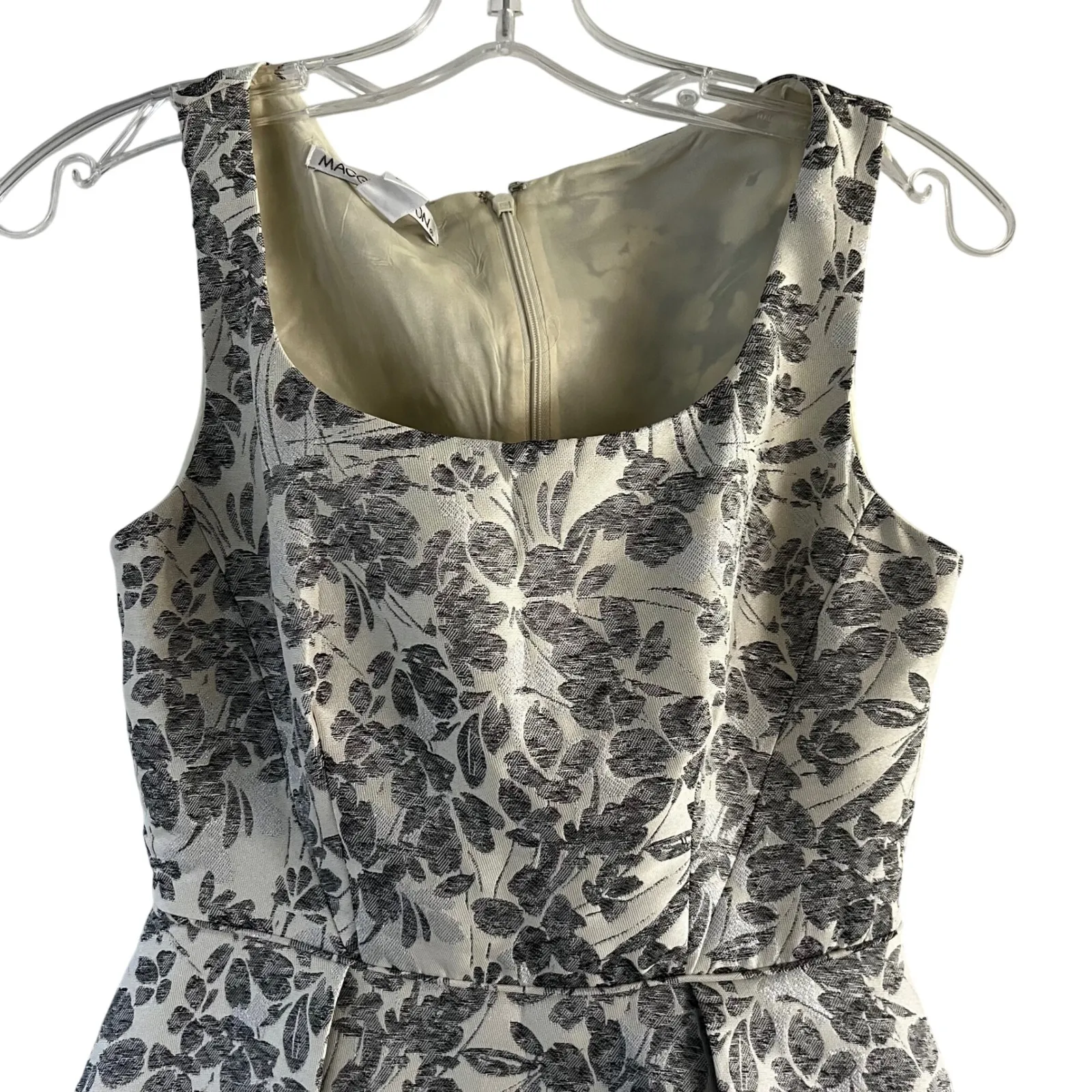 Maggy London Floral Fit & Flare Party Cocktail‎ Dress Sleeveless US 4 - Image 3