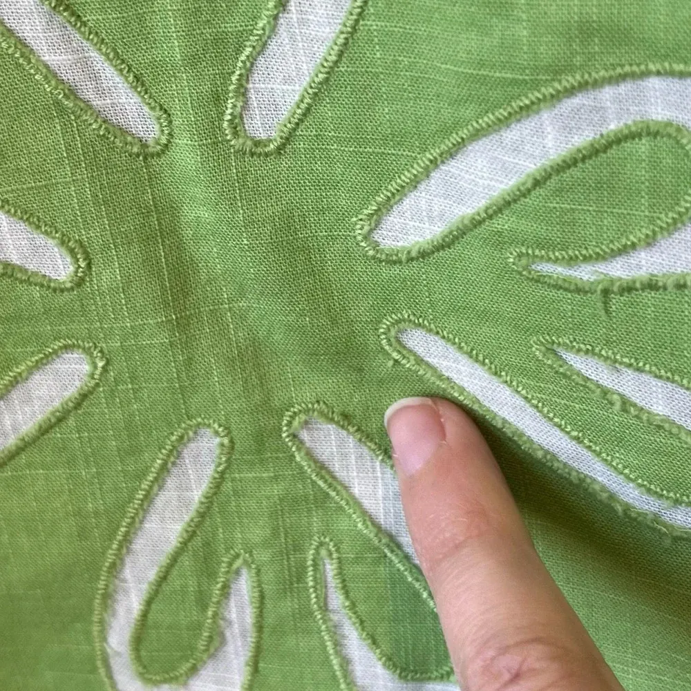 love label anthro Arya Opaline Ruffle Sundress Peasant Midi milkmaid Cottagecore Green Size XL - Image 16