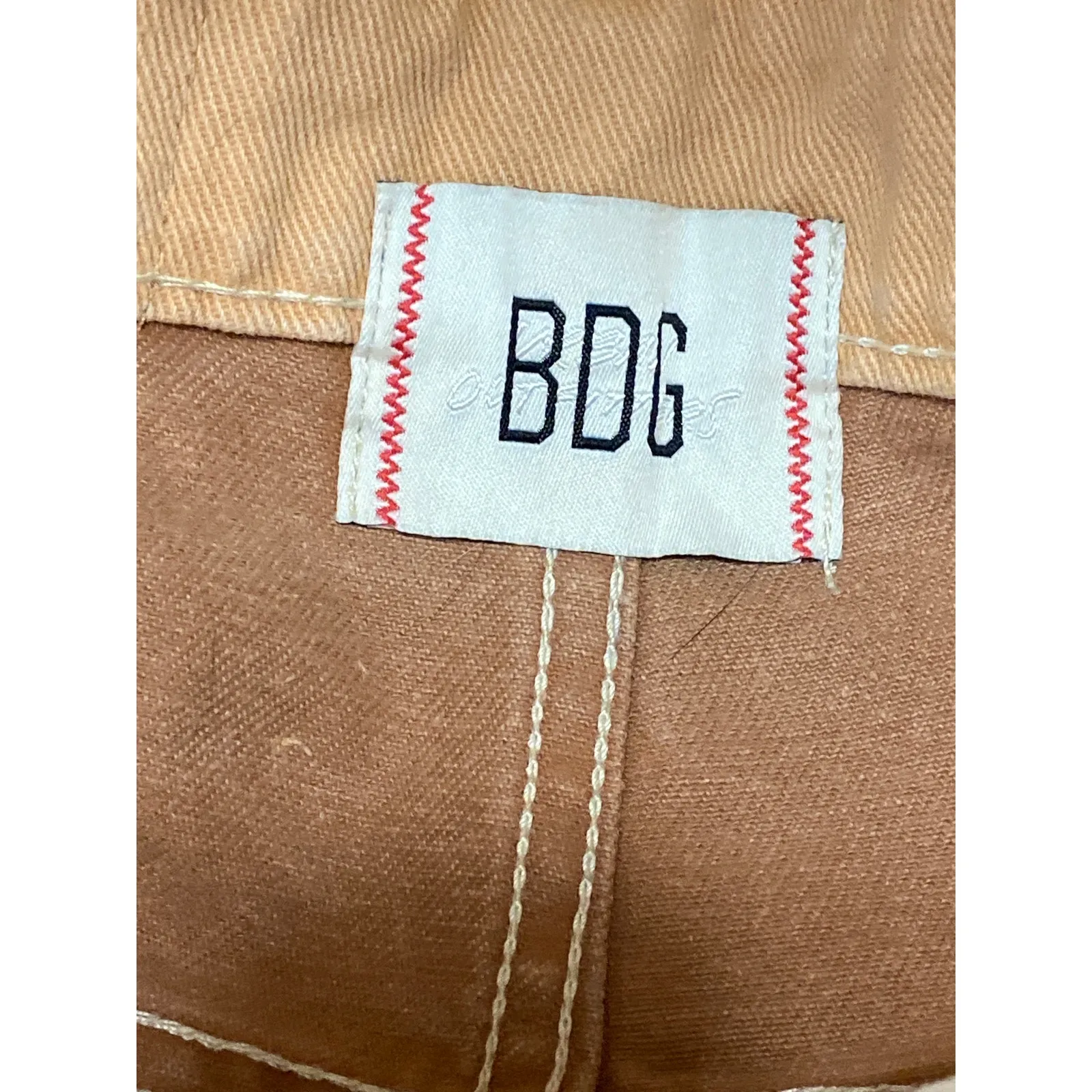 Urban Outfitters BDG Skater Girl Brown Seamed High Rise Denim Bermuda Shorts 24 - Image 3