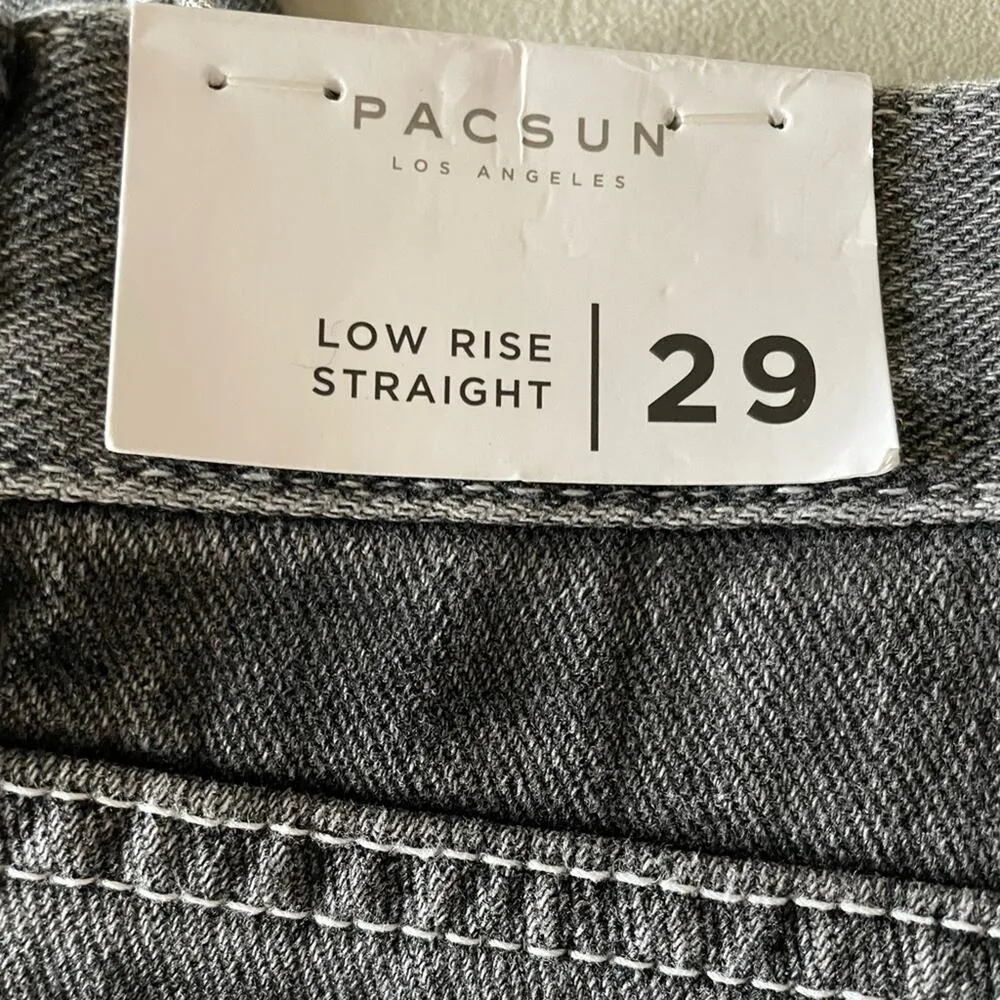 PacSun Lowrise Straight Split Hem Denim Jeans size 29 NEW - Image 4