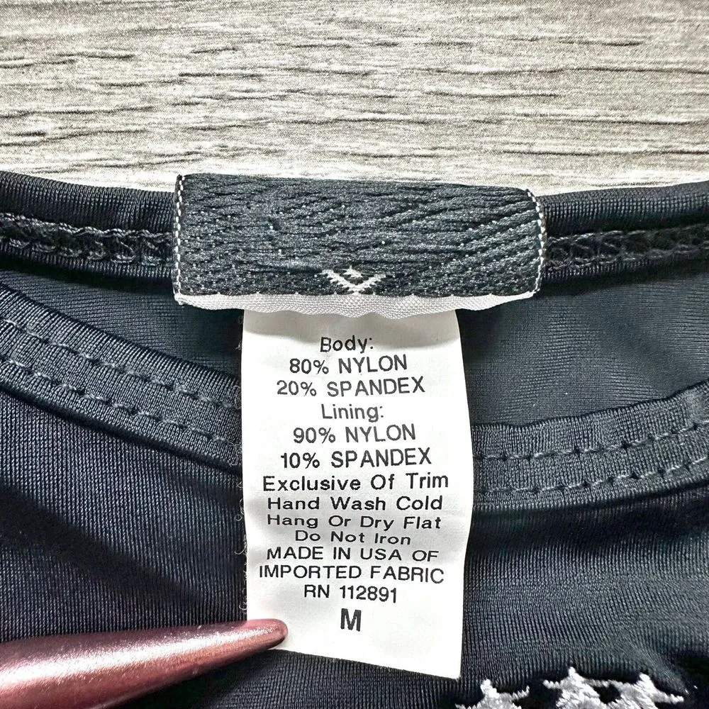 Jamye Shaw International Pageant System Fitness‎ Wear Jumpsuit Top Medium Black - Image 5