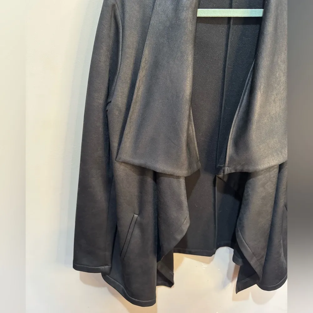 The Kooples Sport Draped Leather Effect Jacket‎ Sz 4 (US 10) - Image 3