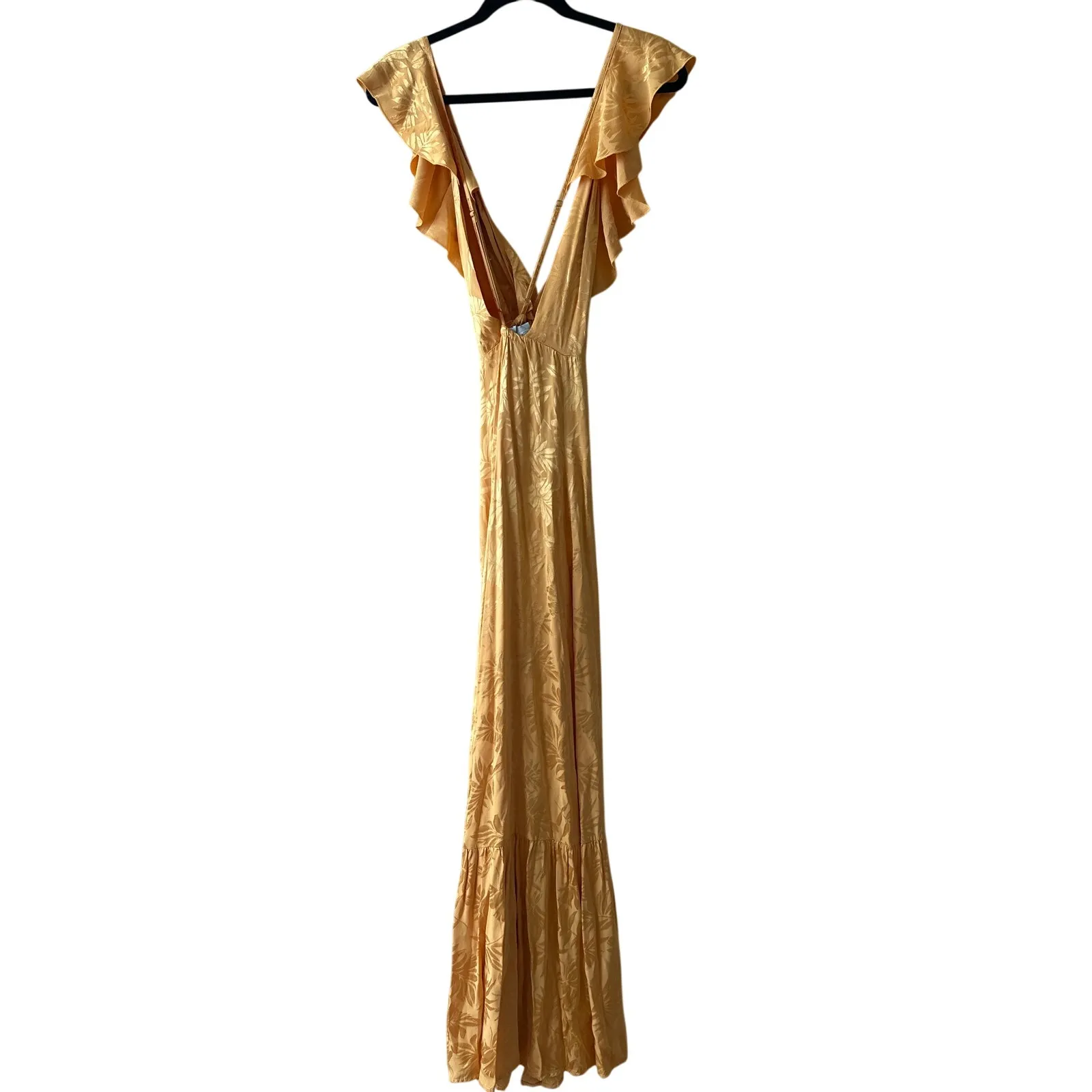 Sabina Musayev Yara Maxi Dress Size Small Elegant Occasion Yellow - Image 7
