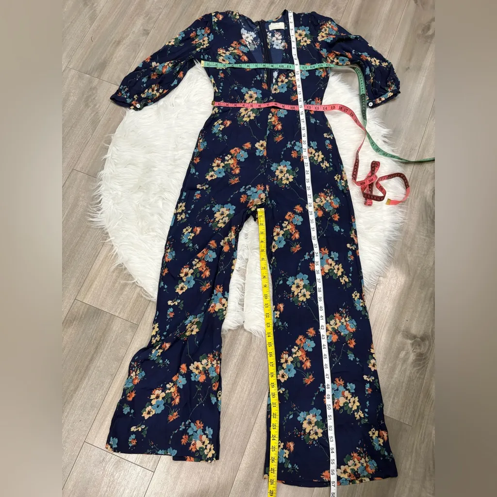 Capulet Nat V-Neck Wide Leg Jumpsuit Full Length in Sedona Floral Size S - Image 3