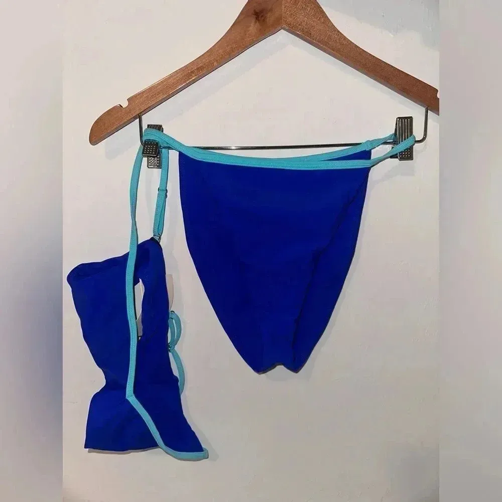 House Of‎ Harlow Zyla Bikini Set in Blue and Teal - Image 4