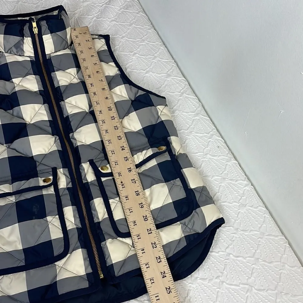J. Crew Excursion Quilted Vest in Buffalo Plaid Check Size small - Image 8