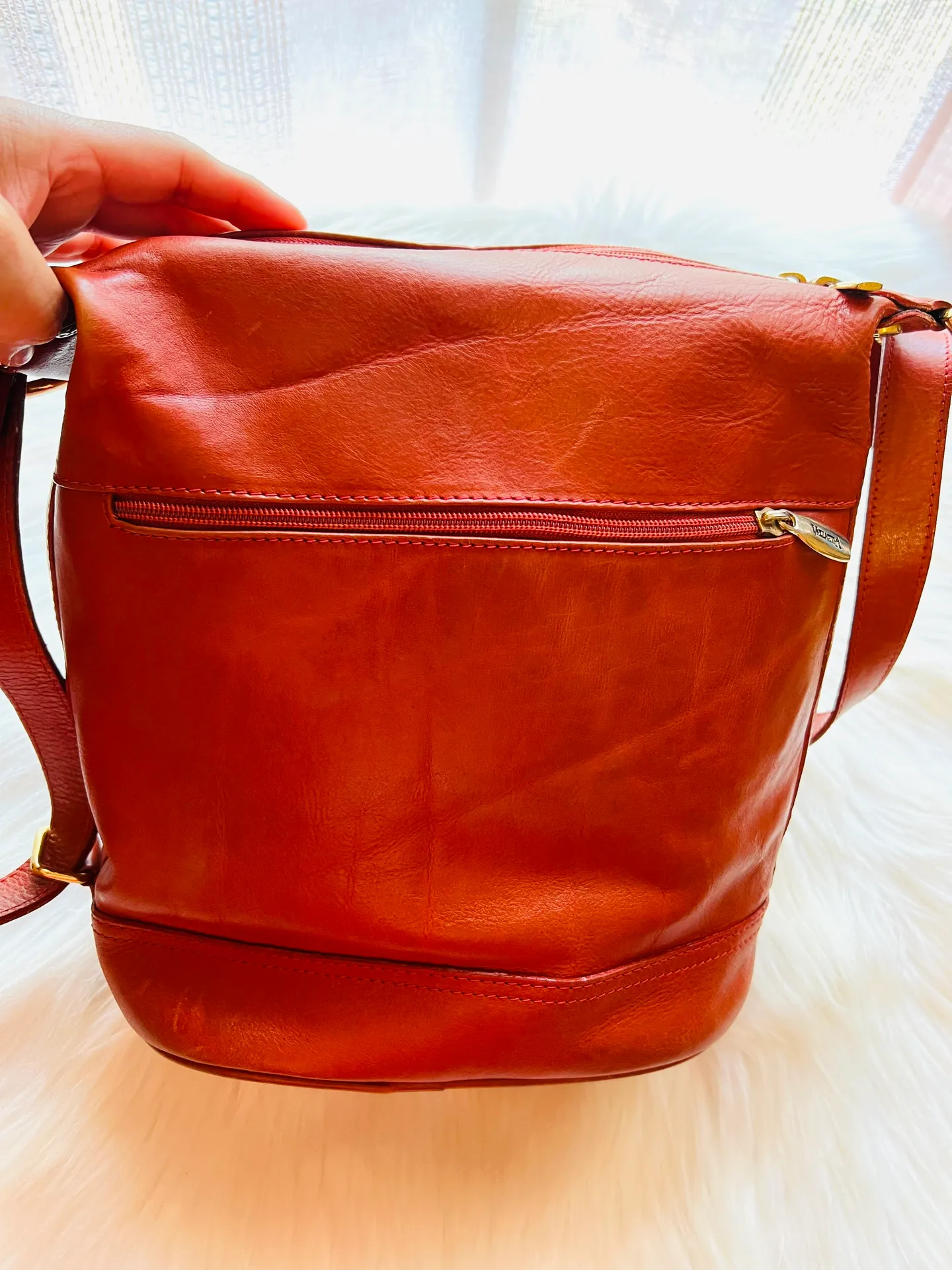 Valentina Bucket Purse Orange - Image 2