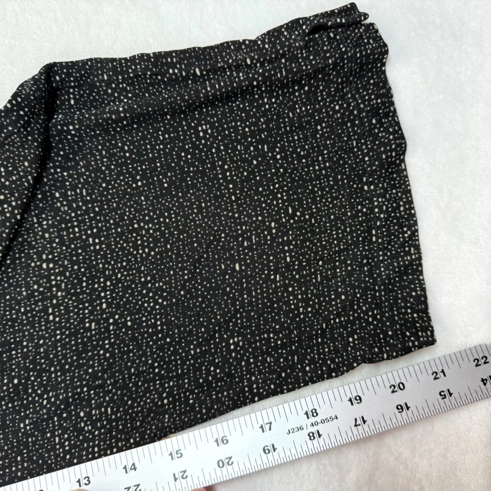 Chico's Travelers Pants Wide‎ Leg Cropped Black Beige Speckled Size 2 US L - Image 4